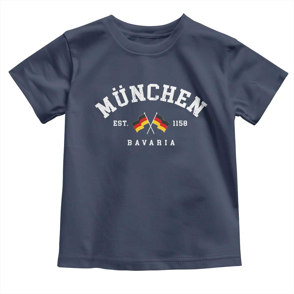 Munich City Bavaria Germany Est 1158 Toddler T Shirt Vintage German Flag