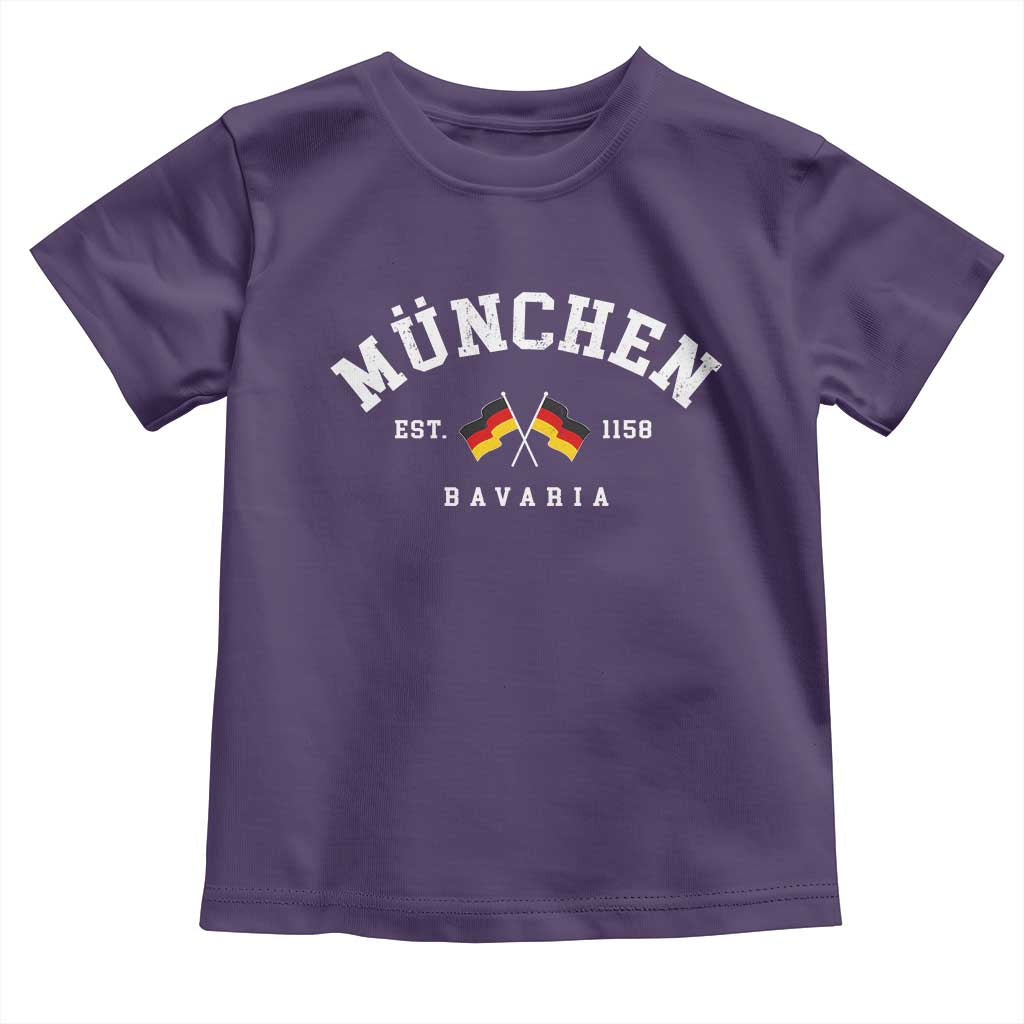 Munich City Bavaria Germany Est 1158 Toddler T Shirt Vintage German Flag