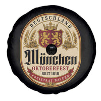 Oktoberfest Munchen Seit 1810 Spare Tire Cover Deutschland German Beer Label Bavarian Lion Shield