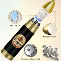 Oktoberfest Munchen Seit 1810 Bullet Tumbler Deutschland German Beer Label Bavarian Lion Shield