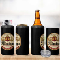 Oktoberfest Munchen Seit 1810 4 in 1 Can Cooler Tumbler Deutschland German Beer Label Bavarian Lion Shield