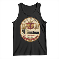 Oktoberfest Munchen Seit 1810 Tank Top Deutschland German Beer Label Bavarian Lion Shield