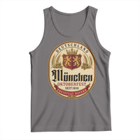 Oktoberfest Munchen Seit 1810 Tank Top Deutschland German Beer Label Bavarian Lion Shield