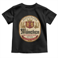 Oktoberfest Munchen Seit 1810 Toddler T Shirt Deutschland German Beer Label Bavarian Lion Shield