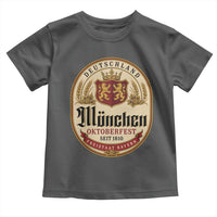 Oktoberfest Munchen Seit 1810 Toddler T Shirt Deutschland German Beer Label Bavarian Lion Shield