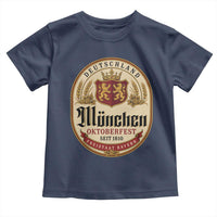Oktoberfest Munchen Seit 1810 Toddler T Shirt Deutschland German Beer Label Bavarian Lion Shield