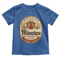 Oktoberfest Munchen Seit 1810 Toddler T Shirt Deutschland German Beer Label Bavarian Lion Shield
