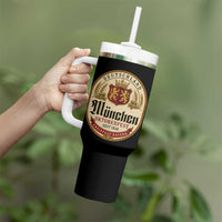 Oktoberfest Munchen Seit 1810 Tumbler With Handle Deutschland German Beer Label Bavarian Lion Shield