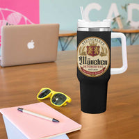 Oktoberfest Munchen Seit 1810 Tumbler With Handle Deutschland German Beer Label Bavarian Lion Shield