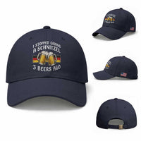 Funny Oktoberfest Beer Drinking Baseball Cap I Stopped Giving A Schnitzel 3 Beers Ago