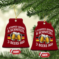 Funny Oktoberfest Beer Drinking Ceramic Ornament I Stopped Giving A Schnitzel 3 Beers Ago