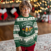 Funny Oktoberfest Beer Drinking Ugly Christmas Sweater I Stopped Giving A Schnitzel 3 Beers Ago
