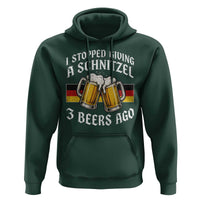 Funny Oktoberfest Beer Drinking Hoodie I Stopped Giving A Schnitzel 3 Beers Ago