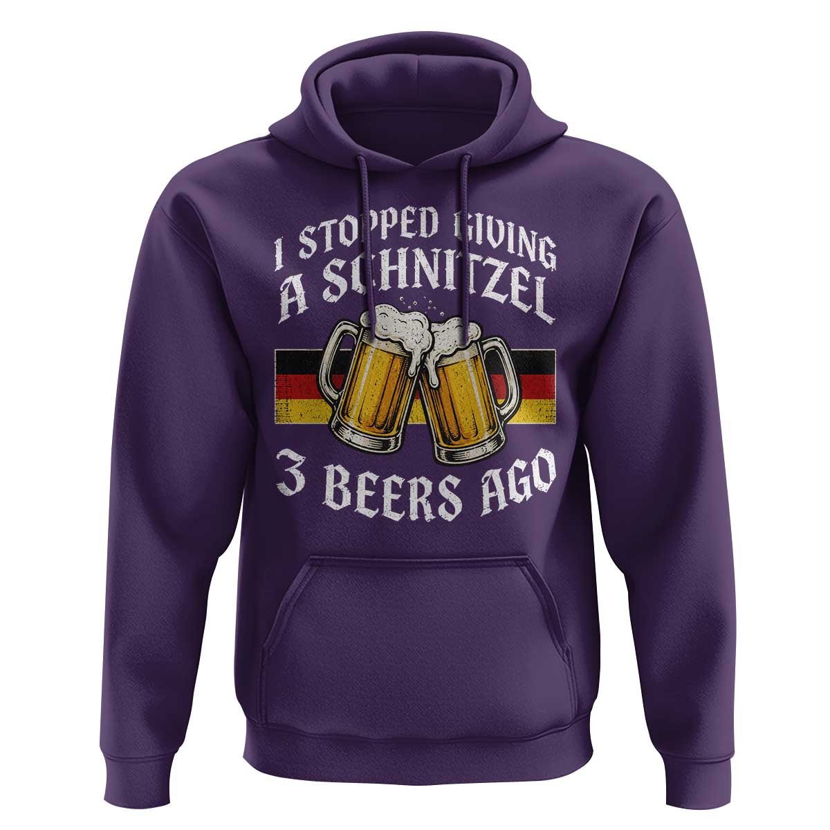 Funny Oktoberfest Beer Drinking Hoodie I Stopped Giving A Schnitzel 3 Beers Ago