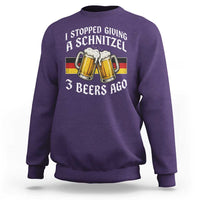 Funny Oktoberfest Beer Drinking Sweatshirt I Stopped Giving A Schnitzel 3 Beers Ago