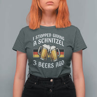 Funny Oktoberfest Beer Drinking T Shirt For Women I Stopped Giving A Schnitzel 3 Beers Ago