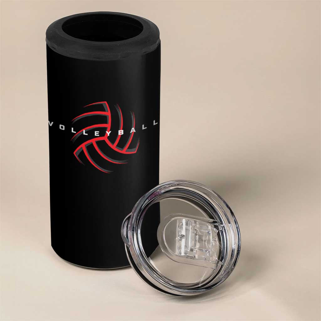 Plain Volleyball Seams Graphic 4 in 1 Can Cooler Tumbler Volleyball Lover
