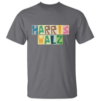 Harris Walz Supporter T Shirt Colorful Quilted Paper Pattern US Presidential Election - Wonder Print Shop