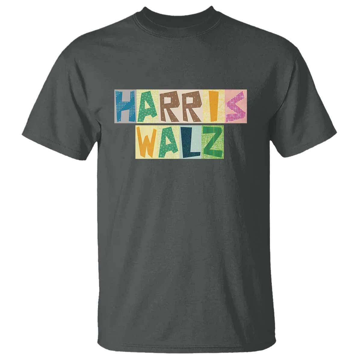 Harris Walz Supporter T Shirt Colorful Quilted Paper Pattern US Presidential Election - Wonder Print Shop