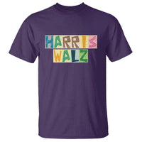 Harris Walz Supporter T Shirt Colorful Quilted Paper Pattern US Presidential Election - Wonder Print Shop