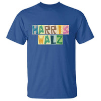Harris Walz Supporter T Shirt Colorful Quilted Paper Pattern US Presidential Election - Wonder Print Shop