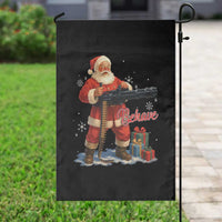Christmas Santa Machine Gun Garden Flag Behave Xmas Gun Lover - Wonder Print Shop