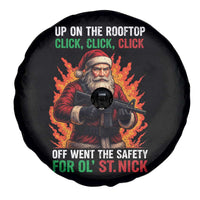 Funny Gun Christmas Spare Tire Cover Up On The Rooftop Click Click Off Went The Safety For Ol St Nick - Wonder Print Shop
