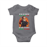 Funny Gun Christmas Baby Onesie Up On The Rooftop Click Click Off Went The Safety For Ol St Nick - Wonder Print Shop