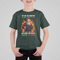 Funny Gun Christmas T Shirt For Kid Up On The Rooftop Click Click Off Went The Safety For Ol St Nick - Wonder Print Shop