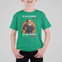Funny Gun Christmas T Shirt For Kid Up On The Rooftop Click Click Off Went The Safety For Ol St Nick - Wonder Print Shop