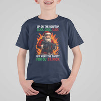 Funny Gun Christmas T Shirt For Kid Up On The Rooftop Click Click Off Went The Safety For Ol St Nick - Wonder Print Shop