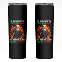 Funny Gun Christmas Skinny Tumbler Up On The Rooftop Click Click Off Went The Safety For Ol St Nick - Wonder Print Shop