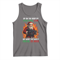 Funny Gun Christmas Tank Top Up On The Rooftop Click Click Off Went The Safety For Ol St Nick - Wonder Print Shop