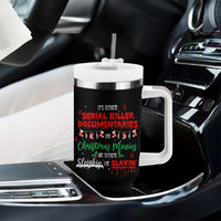 Christmas Criminal Podcast Lover Tumbler With Handle It's Either Serial Killer Documentaries Or Christmas Movie - Wonder Print Shop