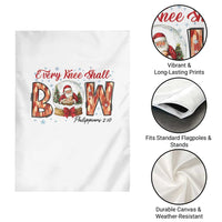 Every Knee Shall Bow Garden Flag Santa Christmas Nativity Scene Bible Verse - Wonder Print Shop