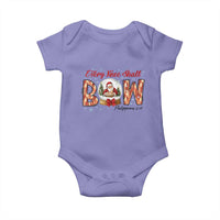 Every Knee Shall Bow Baby Onesie Santa Christmas Nativity Scene Bible Verse - Wonder Print Shop
