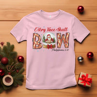 Every Knee Shall Bow T Shirt Santa Christmas Nativity Scene Bible Verse - Wonder Print Shop