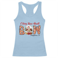 Every Knee Shall Bow Racerback Tank Top Santa Christmas Nativity Scene Bible Verse - Wonder Print Shop