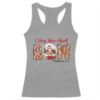 Every Knee Shall Bow Racerback Tank Top Santa Christmas Nativity Scene Bible Verse - Wonder Print Shop