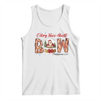 Every Knee Shall Bow Tank Top Santa Christmas Nativity Scene Bible Verse - Wonder Print Shop