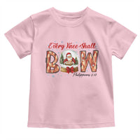 Every Knee Shall Bow Toddler T Shirt Santa Christmas Nativity Scene Bible Verse - Wonder Print Shop