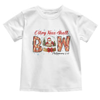 Every Knee Shall Bow Toddler T Shirt Santa Christmas Nativity Scene Bible Verse - Wonder Print Shop