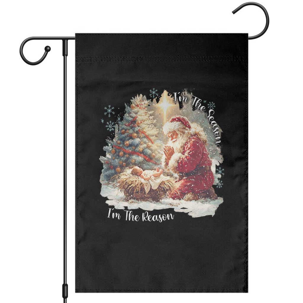 Christian Christmas Garden Flag Jesus I Am The Reason Santa I Am The Season - Wonder Print Shop