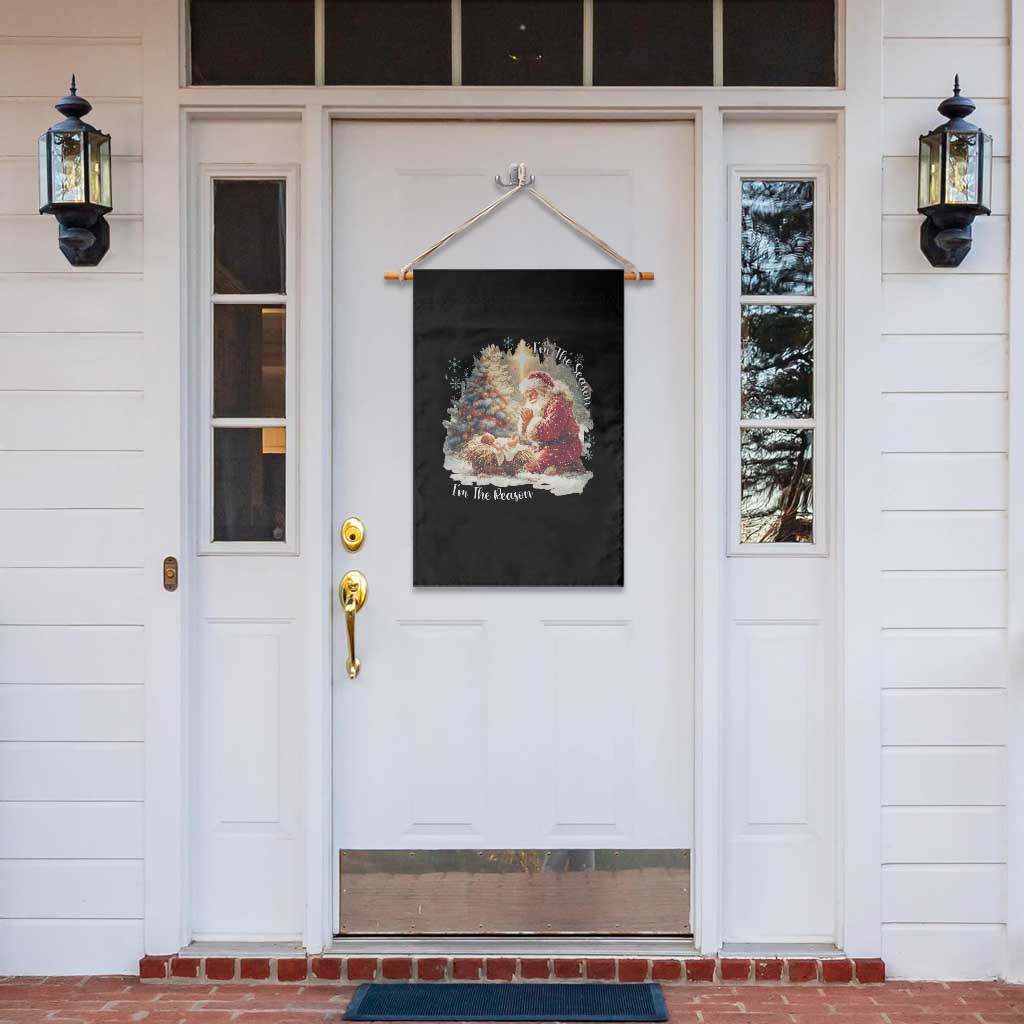Christian Christmas Garden Flag Jesus I Am The Reason Santa I Am The Season - Wonder Print Shop