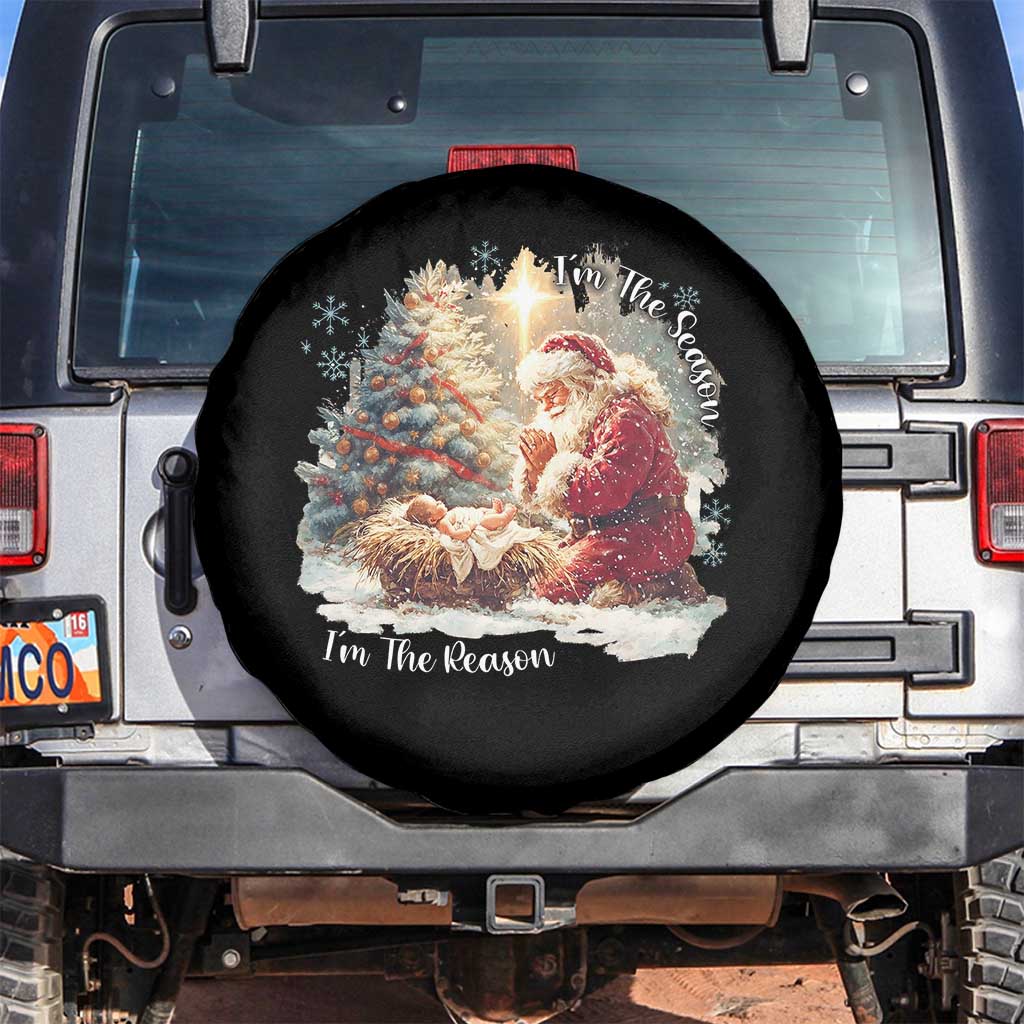 Christian Christmas Spare Tire Cover Jesus I Am The Reason Santa I Am The Season - Wonder Print Shop