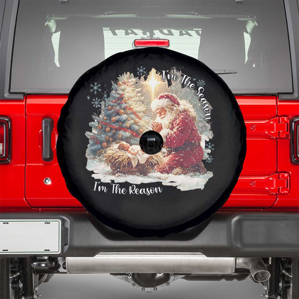 Christian Christmas Spare Tire Cover Jesus I Am The Reason Santa I Am The Season - Wonder Print Shop