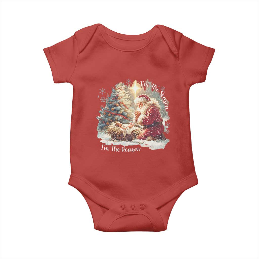 Christian Christmas Baby Onesie Jesus I Am The Reason Santa I Am The Season - Wonder Print Shop