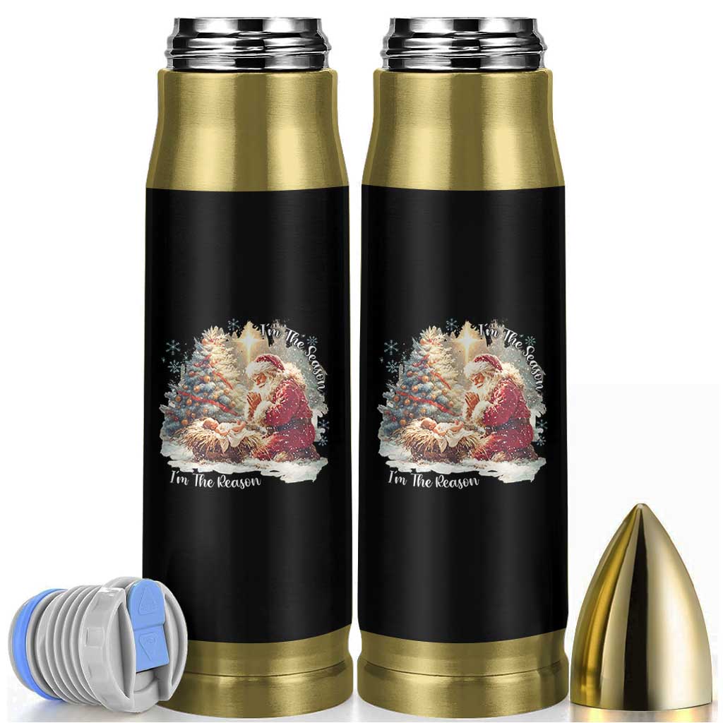 Christian Christmas Bullet Tumbler Jesus I Am The Reason Santa I Am The Season - Wonder Print Shop
