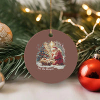 Christian Christmas Ceramic Ornament Jesus I Am The Reason Santa I Am The Season - Wonder Print Shop