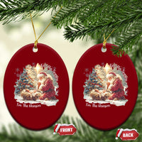 Christian Christmas Ceramic Ornament Jesus I Am The Reason Santa I Am The Season - Wonder Print Shop